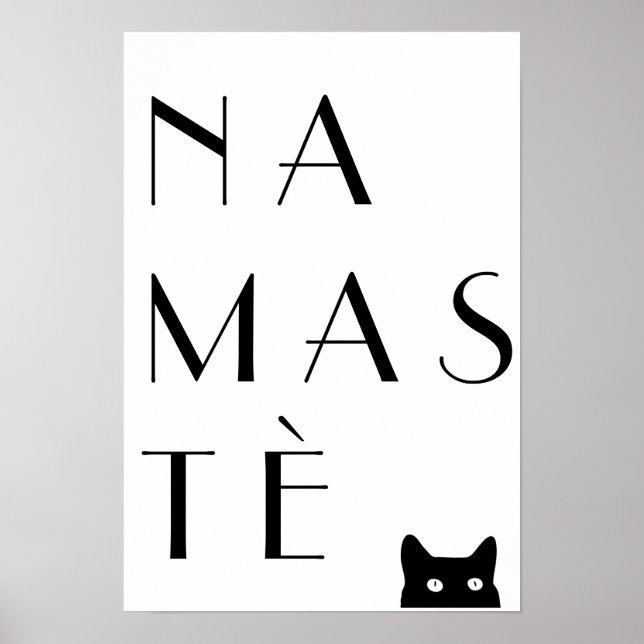 Póster Namaste black cat (Frente)