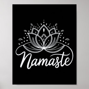 Póster Namaste Flor de Loto Meditación Yoga Mandala