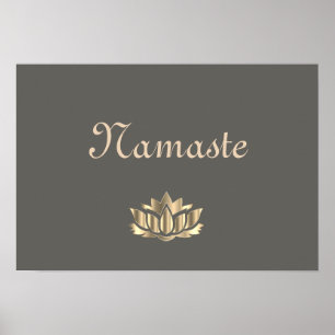 Póster Namaste Lotus Flower