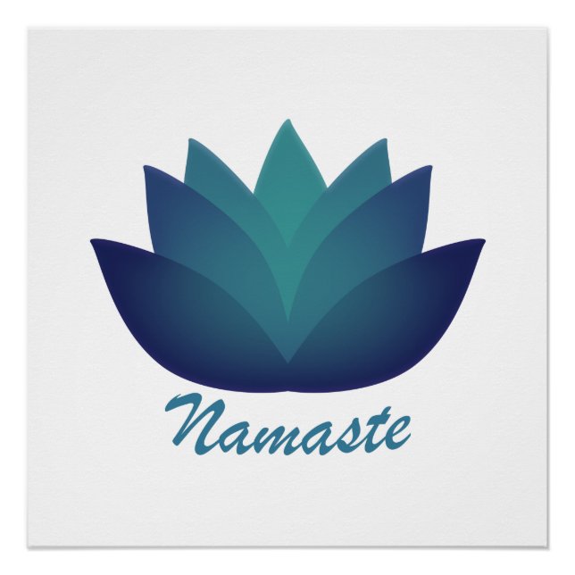 Póster Namaste Lotus Flower (Anverso)
