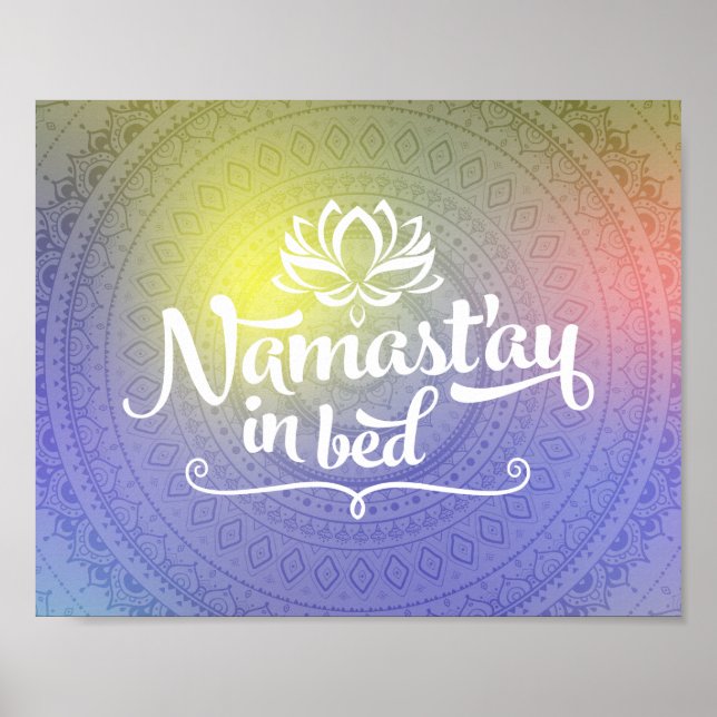 Póster Namaste Mandala Funny Quote Poster (Frente)