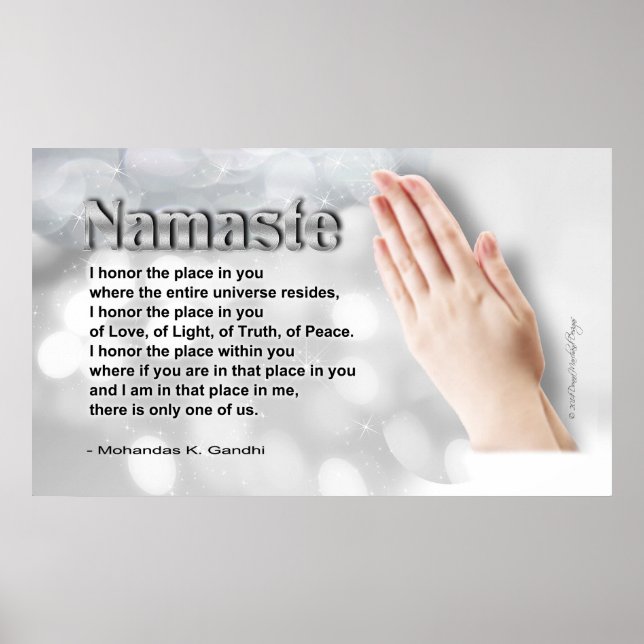 Póster Namaste Poem (Día de la Conciencia Global) (Frente)