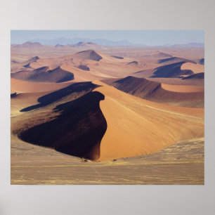Póster Namibia, el parque Namib-Naukluft. Vista aérea de