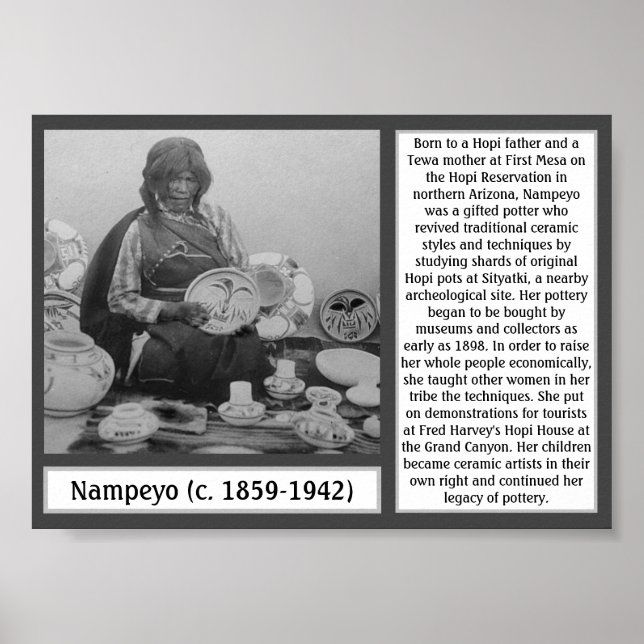 Póster Nampeyo Pottery Native American Hopi Southwest (Frente)