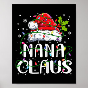 Póster Nana Claus Navidades Santa Hat Familia Xma