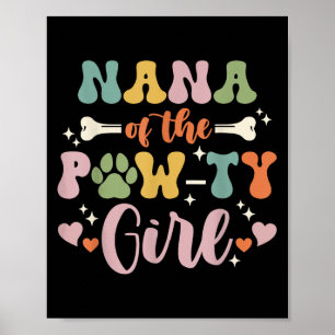 Póster Nana De La Familia De Abuelas De Perro Chica Pinto