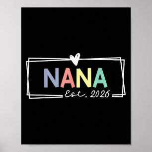 Póster Nana Est 2026 Ascendida a Abuela 2026 Para Abuela