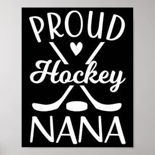 Póster Nana Hockey sobre hielo abuela de jugador de hocke