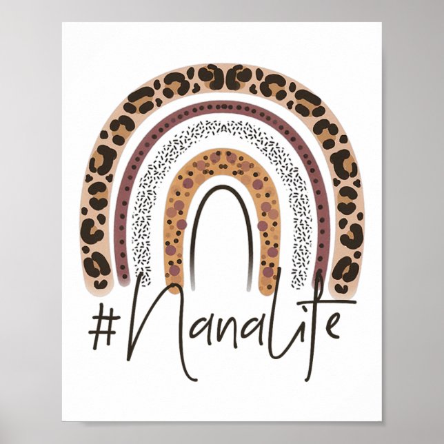 Póster Nana Life Abuela Cheetah Leopardo Mujeres Navidade (Frente)