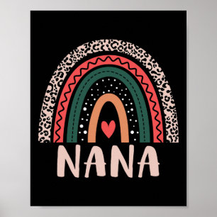 Póster Nana Rainbow Abuela Abuela Día de la Madre