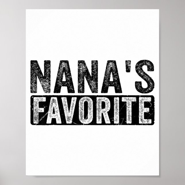 Póster Nana’s Favorite Cute Family Granhild Quote Proud G (Frente)