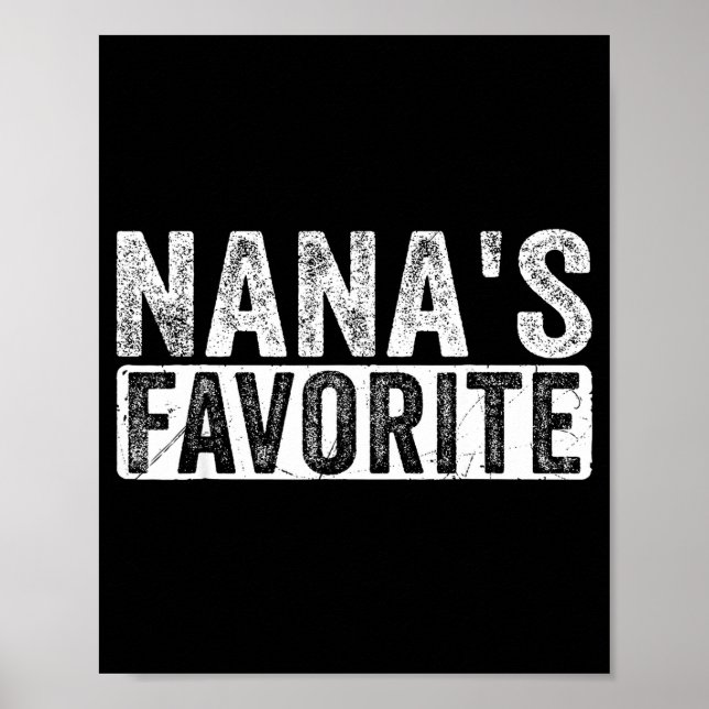 Póster Nana’s Favorite Cute Family Granhild Quote Proud G (Frente)