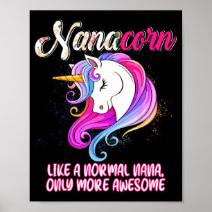 Póster Nanacorn feliz día de la madre amante del unicorni