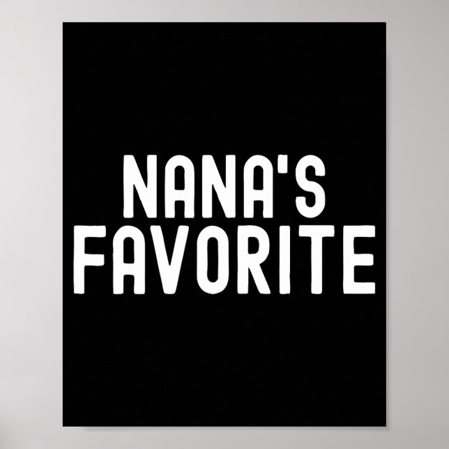 Póster Nana's Favorite Family Baby Granhild Quote Family  (Frente)