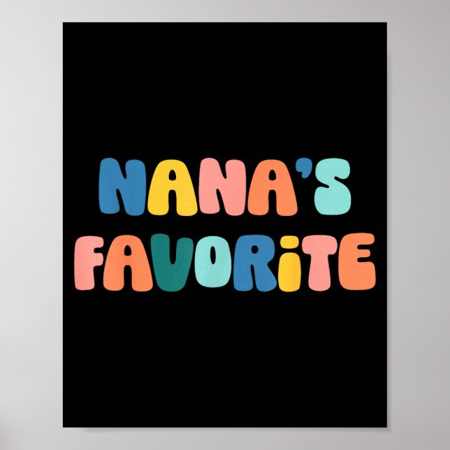 Póster Nana's Favorite Mother's Day Grandma  (Frente)