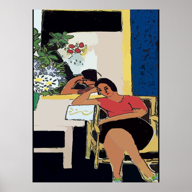 Póster Nancy en Celda, estilo Matisse (Frente)