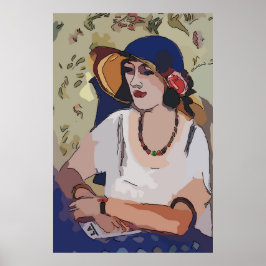 Póster Nancy en Gorra, estilo Matisse