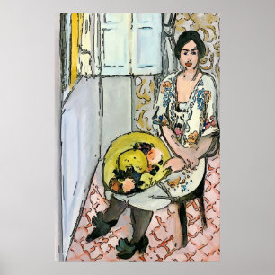 Póster Nancy en silla en Condo, al estilo Matisse