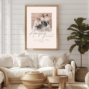 Póster Nanna Increíble Foto Personalizada Familia Persona