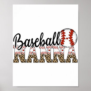 Póster Nanna Women Ballpark Nanna Baseball Mom Madres Da