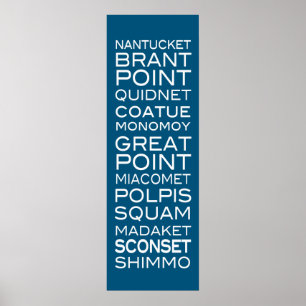 Póster Nantucket coloca el poster moderno intrépido