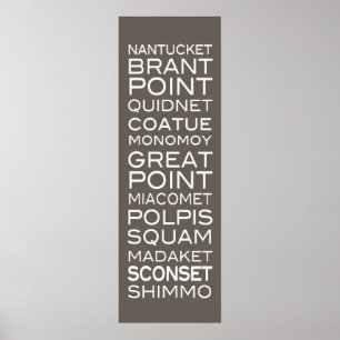 Póster Nantucket Places Poster moderno audaz