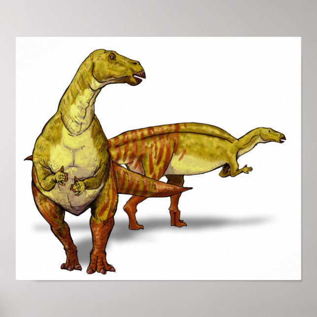 Póster Nanyangosauro - Dinosaurio cretácico (Frente)