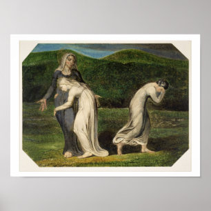 Póster Naomi entreating Ruth y Orpah para volver al l