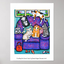 Póster Nap de gato en la silla de mamá