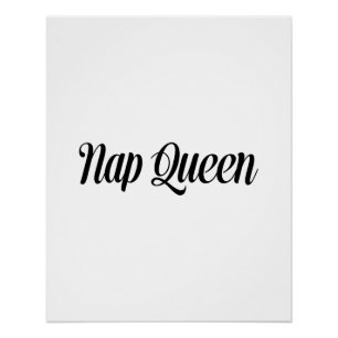 Póster Nap Queen Typography