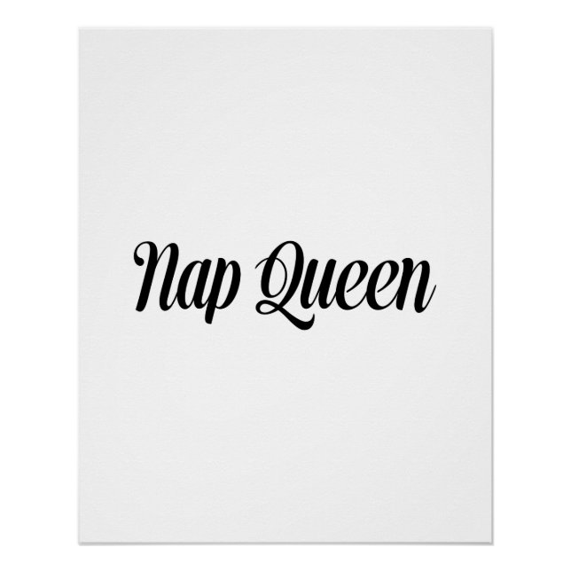 Póster Nap Queen Typography (Anverso)