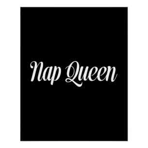 Póster Nap Queen Typography