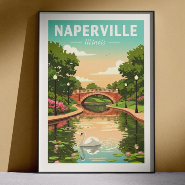 Póster Naperville Illinois Vintage (Subido por el creador)
