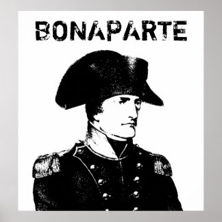 Póster Napoleón Bonaparte — Blanco y negro