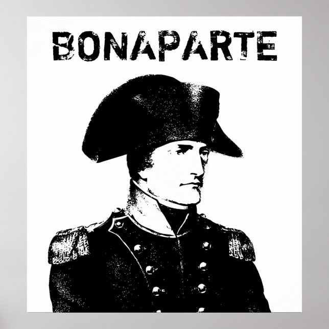 Póster Napoleón Bonaparte — Blanco y negro (Frente)