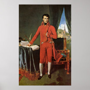 Póster Napoleón Bonaparte como Cónsul de Ingres Dominique