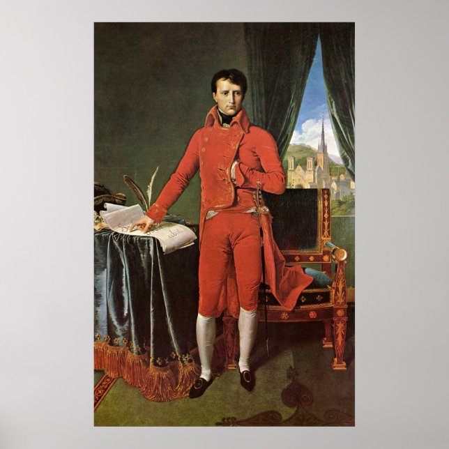 Póster Napoleón Bonaparte como Cónsul de Ingres Dominique (Frente)