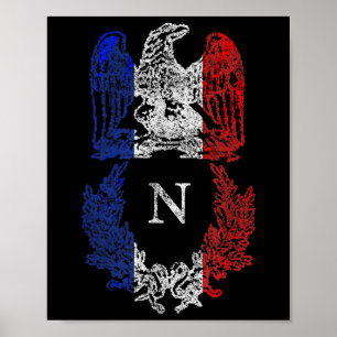 Póster Napoleón Bonaparte Eagle Bandera Francesa Napoleon