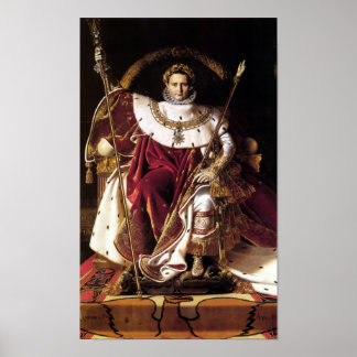 Póster Napoleón Bonaparte En Su Trono Imperial