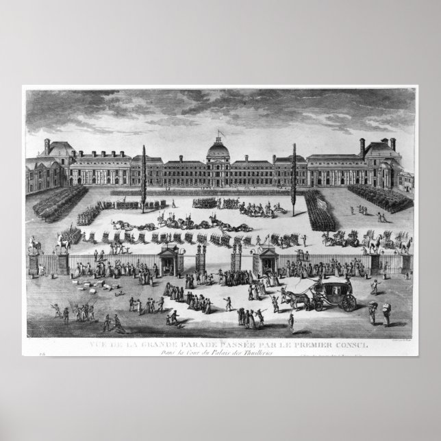 Póster Napoleon Bonaparte  First Consul, ReviewingTroops (Frente)
