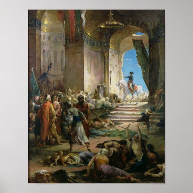 Póster Napoleon Bonaparte  in the Grand Mosque at Cairo (Frente)