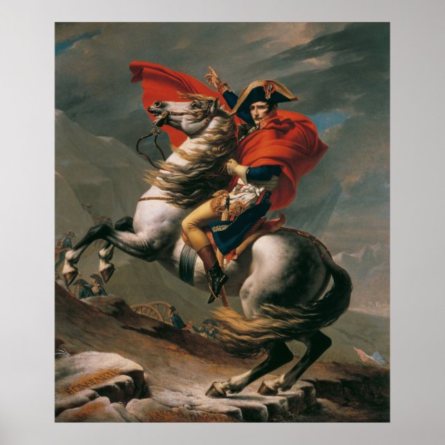 Póster Napoleón con Caballo, Batalla del Paso de San Bern (Frente)