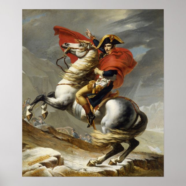 Póster Napoleon Crossing The Alps (Frente)