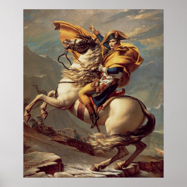 Póster Napoleón cruzando los Alpes (Frente)