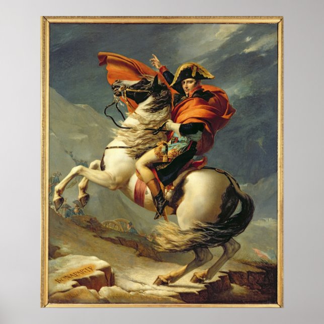 Póster Napoleón cruzando los Alpes el 20 de mayo de 1800 (Frente)