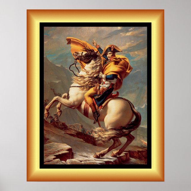 Póster Napoleón Cruzando Los Alpes ~Jacques-Louis David ~ (Frente)