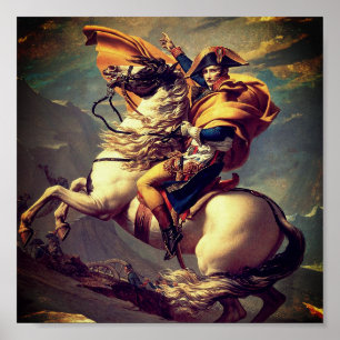 Póster Napoleón en el paso de San Bernardo
