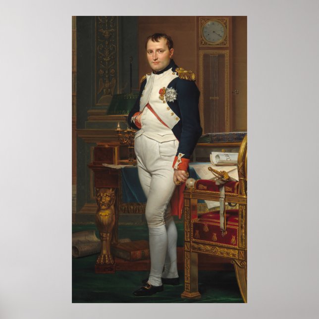 Póster Napoleón en su estudio, 1812 (Frente)