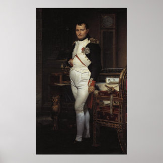 Póster Napoleón en su estudio de Jacques Louis David