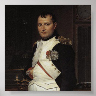 Póster Napoleón en su estudio de Jacques Louis David